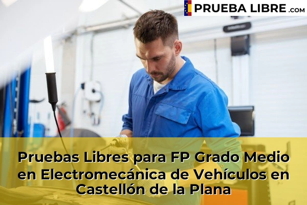 Pruebas Libres para FP Grado Medio en Electromecánica de Vehículos en Castellón de la Plana