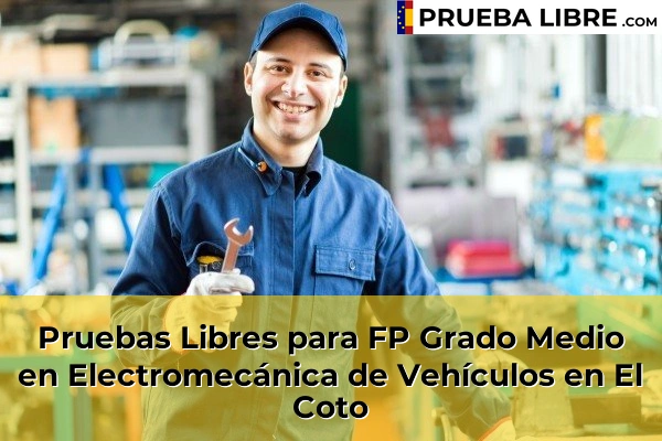 Pruebas Libres para FP Grado Medio en Electromecánica de Vehículos en El Bosque del Henares 48 Pruebas Libres para FP Grado Medio en Electromecánica de Vehículos en El Coto