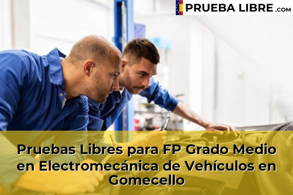 Pruebas Libres para FP Grado Medio en Electromecánica de Vehículos en Gomecello