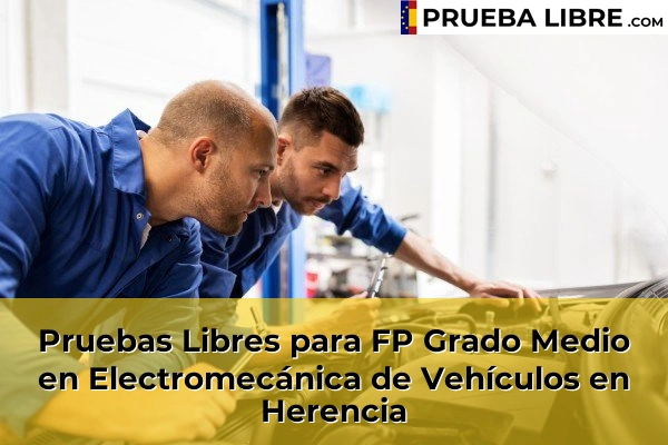 Pruebas Libres para FP Grado Medio en Electromecánica de Vehículos en Daimiel 51 Pruebas Libres para FP Grado Medio en Electromecánica de Vehículos en Herencia