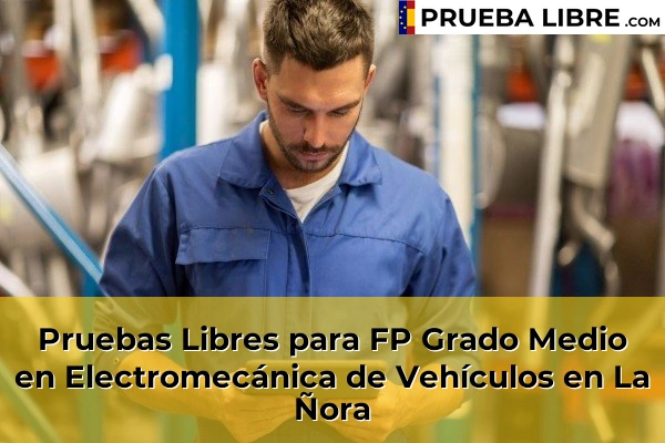 Pruebas Libres para FP Grado Medio en Electromecánica de Vehículos en Águilas 81 Pruebas Libres para FP Grado Medio en Electromecánica de Vehículos en La Ñora