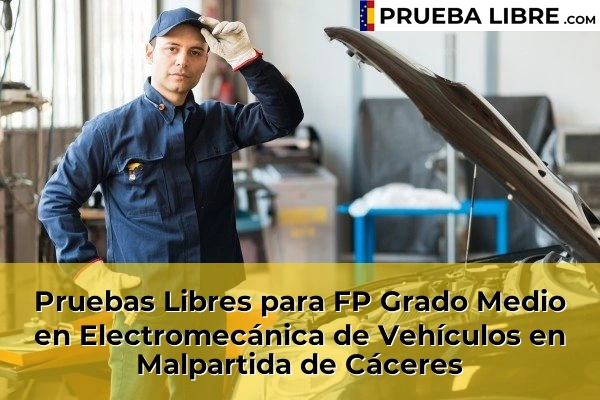Pruebas Libres para FP Grado Medio en Electromecánica de Vehículos en Cáceres 8 Pruebas Libres para FP Grado Medio en Electromecánica de Vehículos en Malpartida de Cáceres