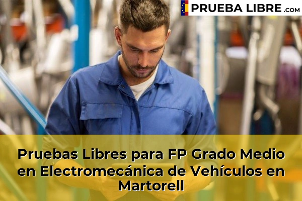 Pruebas Libres para FP Grado Medio en Electromecánica de Vehículos en Martorell