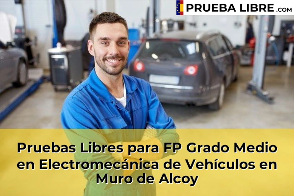 Pruebas Libres para FP Grado Medio en Electromecánica de Vehículos en Elche 95 Pruebas Libres para FP Grado Medio en Electromecánica de Vehículos en Muro de Alcoy