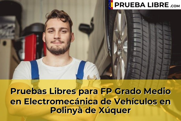 Pruebas Libres para FP Grado Medio en Electromecánica de Vehículos en Xirivella 190 Pruebas Libres para FP Grado Medio en Electromecánica de Vehículos en Polinyà de Xúquer