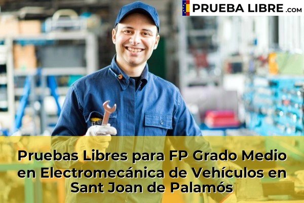 Pruebas Libres para FP Grado Medio en Electromecánica de Vehículos en Girona 29 Pruebas Libres para FP Grado Medio en Electromecánica de Vehículos en Sant Joan de Palamós