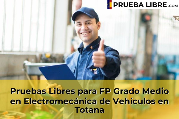 Pruebas Libres para FP Grado Medio en Electromecánica de Vehículos en Águilas 119 Pruebas Libres para FP Grado Medio en Electromecánica de Vehículos en Totana
