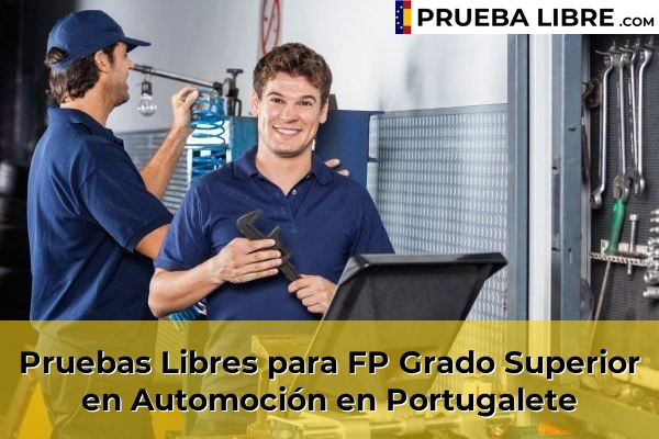 Pruebas Libres para FP Grado Superior en Automoción en Portugalete