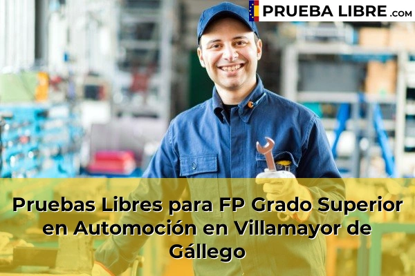Pruebas Libres para FP Grado Superior en Automoción en Movera 66 Pruebas Libres para FP Grado Superior en Automoción en Villamayor de Gállego