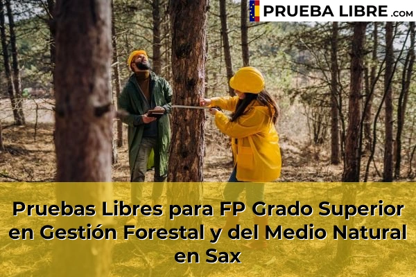Pruebas Libres para FP Grado Superior en Gestión Forestal y del Medio Natural en Lorcha 120 Pruebas Libres para FP Grado Superior en Gestión Forestal y del Medio Natural en Sax