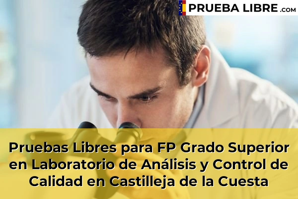Pruebas Libres para FP Grado Superior en Laboratorio de Análisis y Control de Calidad en Pilas 57 Pruebas Libres para FP Grado Superior en Laboratorio de Análisis y Control de Calidad en Castilleja de la Cuesta